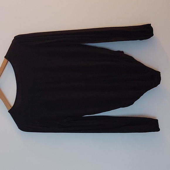 Lovers + Friends Vision Long Sleeve Faux Wrap Bodysuit Black Size Small - Picture 3 of 8